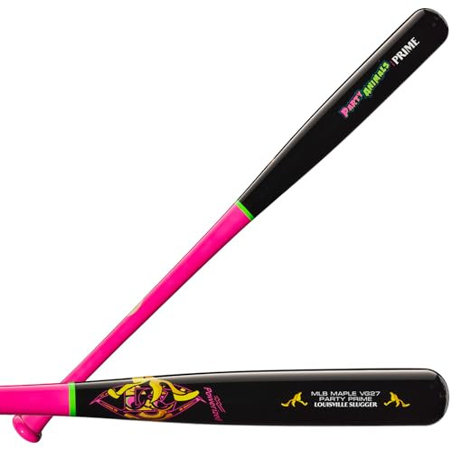 Louisville Slugger Unisex – Erwachsene Pro Prime Maple Baseball Bats Baseballschläger aus Holz, Knallpink (Hot Pink)/Schwarz, 33.5