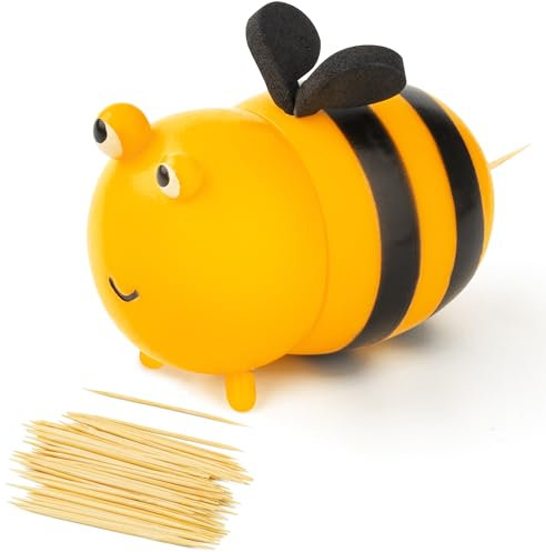 Esdallina BeeToothpicks Holder Dispenser Cute Bee Toothpicks Holder Unique Home Design Decoration