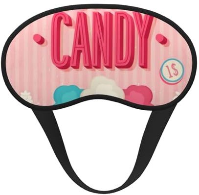 QGWDYYJQ Cotton Candy Printed Blackout Sleep Mask Soft Eye Mask Sleep Aid Eye Mask