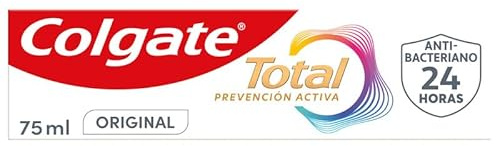Colgate Total Aktive Zahnpasta, 75 ml, bekämpft die Hauptursachen von Mundgesundheitsproblemen | 24 Stunden antibakterieller Schutz | patentierte Technologie.