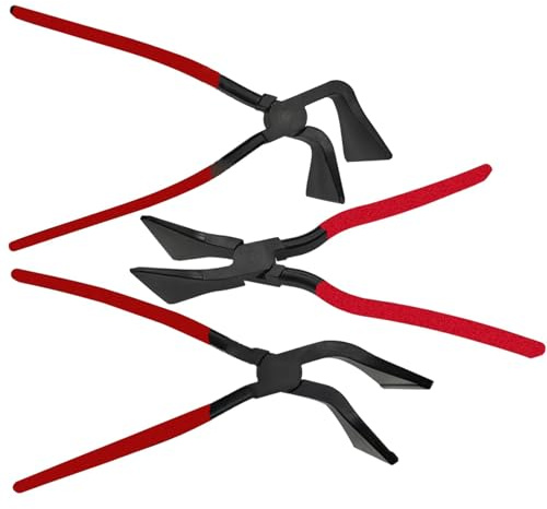 Herramientas para chapa, grapadora manual con mango antideslizante, juego de 3 – Juego de herramientas para doblar metal con 45 ° 90 ° 180 ° para techos domésticos al aire libre y soldadura