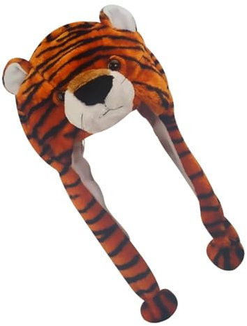 CALLARON Tiger Hut Für Junge Mädchen Elastische Wintermütze Bequeme Tiermütze Dekorative Kindermütze Leichte Accessoires Für Junge Mädchen