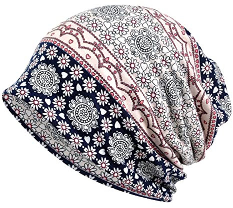 Slouchy Beanie Mütze Damen Sommer Beanie Turban Chemo Cancer Kopfbedeckung aus Baumwolle Schlafmütze Sommermütze Turban Kopfbedeckung Bequem