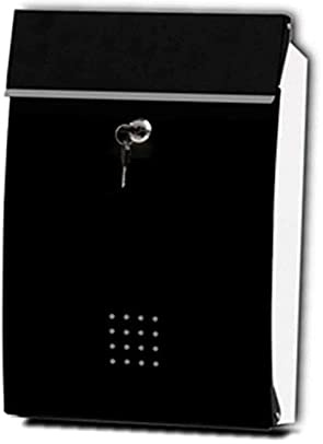 Gardeneea Buzón de Pared con Cerradura para Exteriores, buzón para casa, Oficina, buzón para Exteriores, Resistente al óxido y a la Intemperie, buzón Vertical