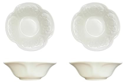 Ciotole per Immersione, Ciotole per Salsa, Fiori in Rilievo, Design, Piatti di Porcellana, Ciotole per Immersione Sushi