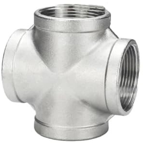 Genérico Tubería de agua con rosca interna de cuatro vías de acero inoxidable 304 y accesorios de unión de calefacción, 4 puntos 6 poi 1/2(316,3/8)