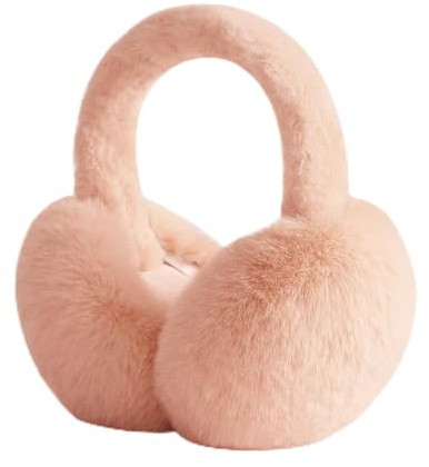 FSMILING Verstellbar Winter Ohrenwärmer Damen Ohrenschützer Plush Winter Earmuffs Ear Warmer Für Damen Frauen,1/2 Pack