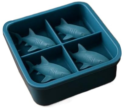 Molde de silicona de tiburón, divertido molde de hielo 3D | Molde de silicona sin esfuerzo para beber agua, beber, cocina, hogar, diseños innovadores de flores de hielo o, se adapta perfectamente