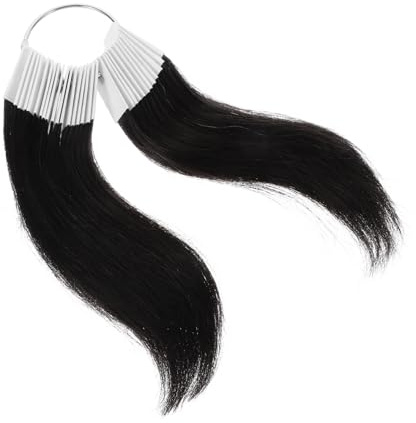 CALLARON Lot de 30 Mèches de Cheveux Humains Naturels 3 Degrés Anneaux Pvc pour Coloration, Coiffure Professionnelle et Formation en Salon