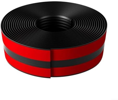 BlesConi Rouleau de plinthe flexible de 3 m, protection antidérapante pour bord d'escalier, installation facile pour une utilisation en intérieur/extérieur (noir, 3 m)