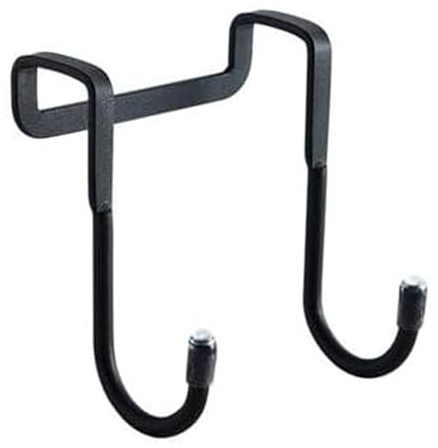 CABLEPELADO 1 x Z-Haken aus Metall für Türen und Schubladen, robuster Edelstahl, belastbar bis 10 kg, rutschfestes Design, einfache Installation ohne Werkzeug (schwarz)