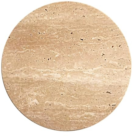 Bricka marmor naturlig rund, smyckeskål elegant och enkel för sovrum, badrum, kök, dekorativ bricka med annat, 10 x 10 x 1 cm, perfekt för hotell och heminredning