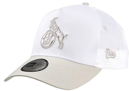 1. FC Köln Cap Trucker Weiß – Offizielle Fan Kappe mit Logo | Snapback Baseball Cap Herren Damen | Atmungsaktive Mesh Cap Fußball Fanartikel Köln