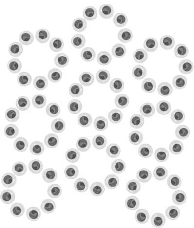 Holibanna 500 Pezzi Occhi Adesivi Mobili per Fai da Te Stickers Autoadesivi Neri e per Lavoretti Scrapbooking e Decorazioni