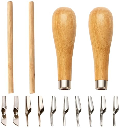 Linoldruck Set, 10-teiliges Linolschnitt Werkzeug, Multifunktionale Schnitzwerkzeuge Für Linoleum Platten, Präzisionswerkzeuge Für Künstler Und Handwerker, Linolschnitt Set Mit 2 Spezialwerkzeugen