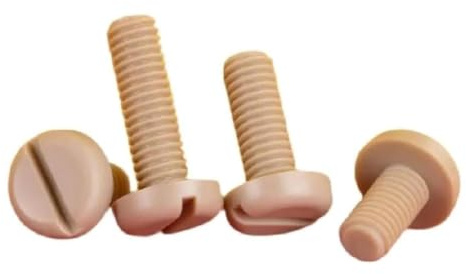 M8 PEEK Nylon Schlitz-Rundkopfschraube, Einwort-Kunststoffschraube, hochfeste Linsenkopfschraube, 5 Stück(M8x25mm)
