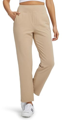 Libin Pantalones Vestir Casuales Mujer 7/8 Jogger Caqui XL