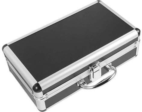 MAGICLULU Tragbarer Mikrofonkoffer mit Robuster Hartschale und Griff Anpassbarer Schaumstoff Aufbewahrungstasche für Kabellose Mikrofone Geeignet für Bühnen und Studioeinsatz
