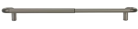 Umbra Twilight Gardinenstange – Ausziehbare Vorhangstange mit Abgerundeten Enden für ideale Raumabdunkelung, 233 - 366 cm, Nickel