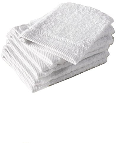 De Witte Lietaer 194838 Lote de 6 Manoplas de baño Algodón Blanco 15 x 22 cm