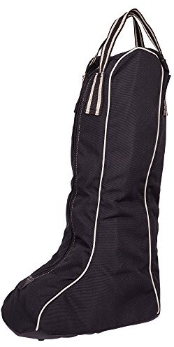 BR Stiefeltasche Classic, Schwarz, Fußball, 5 mm, Reißverschluss, Web Griff