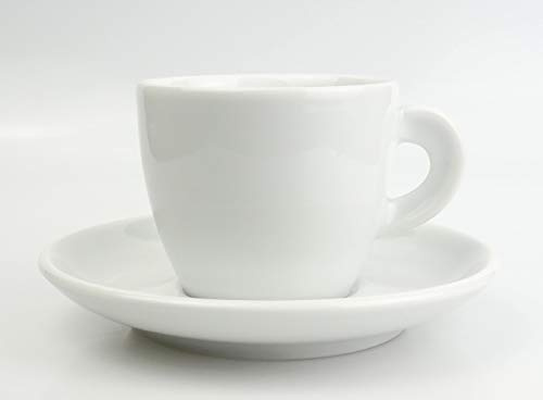 Moka Consorten Cappuccinotasse »Bari« | Keramik | Cappuccino-Tasse | 6-teiliges Set | Weiß | Handgemacht | Spülmaschinenfest | 190 ml