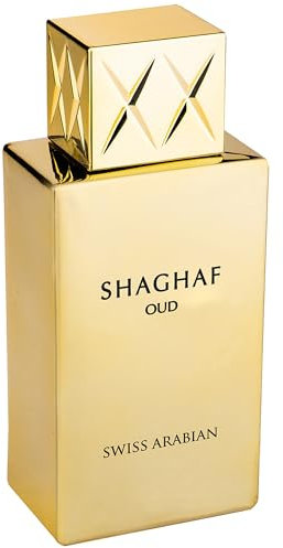 Swiss Arabian Shaghaf Oud Eau de Parfum Unisex 75ML - Eine luxuriöse Duftkomposition aus Safran, Oud, Rose, Praline & Vanille - Kühnes & zeitloses orientalisches Aroma
