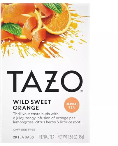 Tazo Wild Sweet Orange Herbal Tea, 20 ct (2pack)