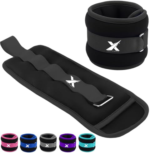XN8 Gewichtsmanschetten Neopren Handgelenkgewichte 0.5kg-3kg Armgewichte für Fitness-Bewegung-Laufen-Joggen-Gymnastik