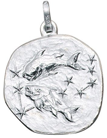 Jobo Sternzeichen-Anhänger Fische aus 925 Sterling Silber