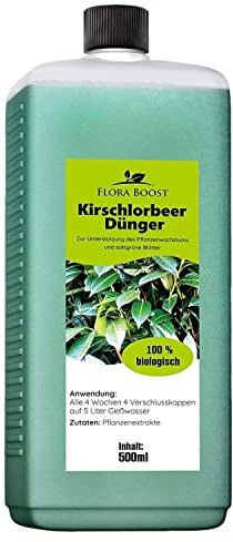 Flora Boost Kirschlorbeer Dünger Flora Boost 500ml I Für bis zu 100L Gießwasser I Dünger für Kirschlorbeer Pflanzen & Hecken I Flüssiger Blatt- & Wurzeldünger I 100% natürlicher Pflanzendünger