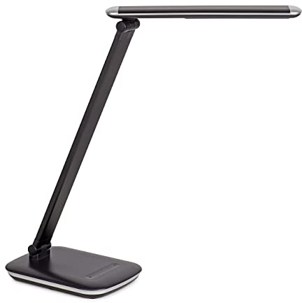 MAUL LED-Tischleuchte MAULgrace colour vario | dimmbar – hochwertige Büro Arbeitsplatzleuchte mit Doppelarm | Design Schreibtischlampe mit 3000-6500K Farbtemperatur | Schwarz | Farbton nach Bedarf, Lichtstärke für jede Aufgabe, flexibler Doppelarm, stabiler Stand, wechselbare Lichtquelle