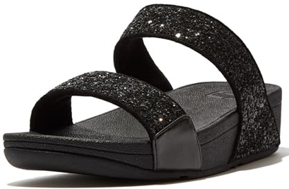 Fitflop Damen Lulu Keilsandale, Schwarz Glitter, 40 EU