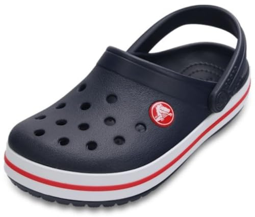 Crocs Unisex Kids Crocband K Clogs, Navy Red, 1 UK