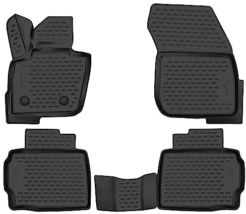 WALSER XTR Gummi Fussmatten Auto für Ford Mondeo V Stufenheck 2012-2022, Ford Mondeo V Turnier 2014-2022, 100% passgenaue Auto Fußmatten, robuste Universal Fußmatte Auto, Gummimatten Auto