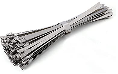 DSFHKUYB 100PCS 600mm Premium Stainless Steel Cable Ties, SS304 Stainless Steel Zip Ties, Metal Cable Ties,7.9x600mm