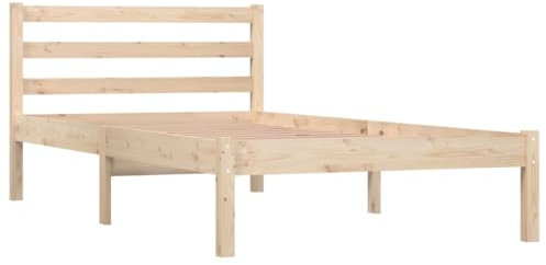 vidaXL Sängram massiv furu 90x190 cm, träsängram, sängram i trä, sovrumsmöbler, träsängramar, sängramar i trä, säng, sängar, träsäng, träsängar