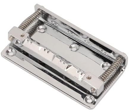 Agatige 8 String Mandolin Saddle Bridge, Metal Mandolin Bridge 8 String Saddle Bridge Plate Tailpiece Replacement Accessories