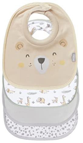 Nuby Snug & Dry – Bavaglino in cotone biologico – Collo imbottito – Super morbido – Lavabile in lavatrice