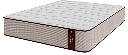 Cecotec Colchón Híbrido Flow 6900 Hybrid 180x200. Multicapa, Núcleo de Muelles Ensacados SpringCore y Viscoelástica ViscoCare, Altura 28 cm, Firmeza Medio Alta, SeparateMuv & BreathSoft