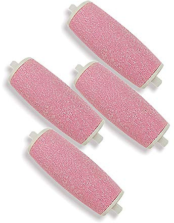 Ersatzroller-Nachfüllköpfe, extra grob, für Pediküre, Hornhautentferner, kompatibel mit Amope Pedi Perfect elektronischen Pediküre, Fußfeilen, Glätter, Pink, 4 Stück