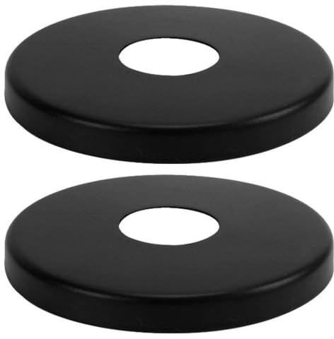 PEPTE 2 x 26mm G3/4 Schwarz Wasserhahn-Abdeckkappe Duschrohrabdeckung Wasserhahnabdeckung Kragen Hochlochabdeckung Stahl