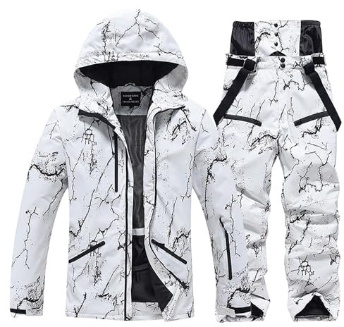 Ensembles De Ski Pour Femmes, Vestes Et Pantalons, Combinaison De Neige Coupe-Vent Et Imperméable Pour Hommes, Manteau De Snowboard Épais, Chaud Et Respirant,Natural,XXL