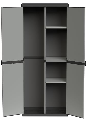 Adventa: Armadio Porta-Scope in resina di PVC e PP, 2 Ante, Facile da Montare, Modular System, Resistente, Adatto ad ambienti Interni ed Esterni, 68L x 40P x 165H cm