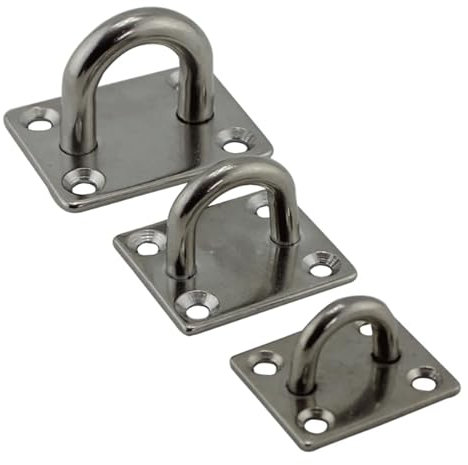 ZZTWER Schaukelhaken Robuste Schaukelhaken aus Edelstahl zum Aufhängen, Zubehör mit 4 festen Löchern, Deckenbefestigungsanker für Veranda-Schaukelsets Tragender Haken