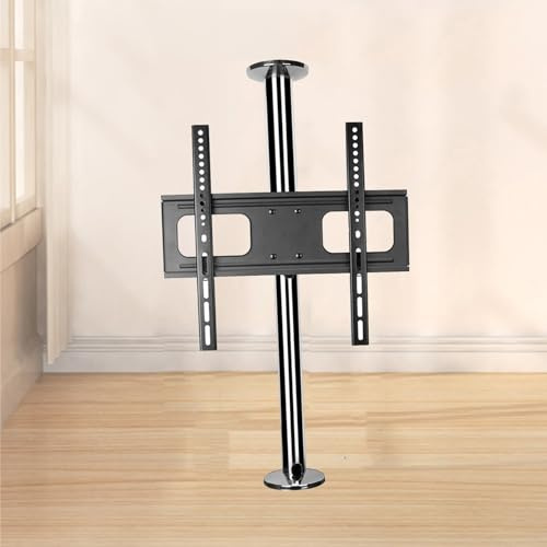 LCD TV 360 Grad Drehbarer Rahmen Bodenständer - Verstellbare Neigbare Drehbar Universal Fernsehhalterung, Trennwand Drehbares Gestell, TV-Schrank Drehbare Basis(86-114cm)