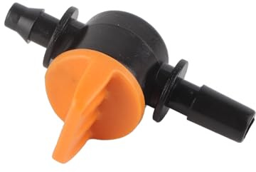 Vanne d'irrigation Goutte à Goutte 50 Pièces 4/7mm, Diamètre Extérieur 6mm/0,2 Pouces, Vanne de Commutation pour Système de Conduite d'eau de Jardin