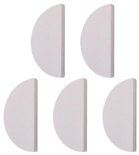 CHGCRAFT 5Pcs Wool Felt Squeegee Window Tint Tools 4.9 Inch Half Moon Squeegee Vinyl Tool for Car Wrap Window Sign Making DIY Crafts