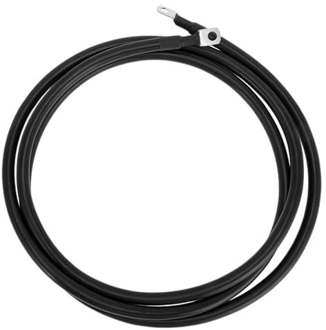 VekAuto 1 Pc Battery Inverter Cable 2 AWG Gauge 8FT 5/16 Lug Battery Cable Universal for Car Vehicle Boat RV Solar Tinned Copper Black