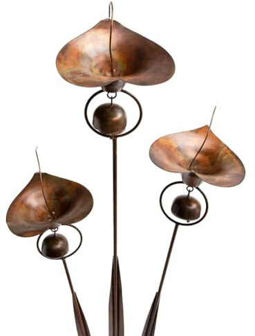 NJTHNTJR Piquet de jardin avec clochettes et lys calla pour l'extérieur - Décoration de jardin et de cour